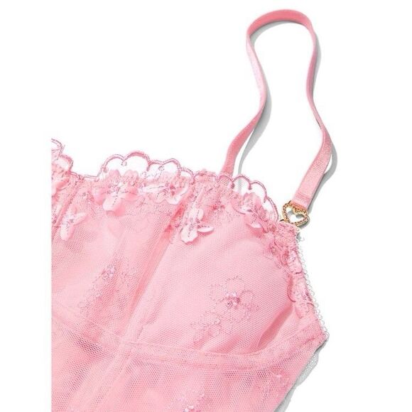 Victorias Secret Dream Angels Corset Top Size S Pink Coquette Fairy Romantic Y2K - Picture 14 of 16